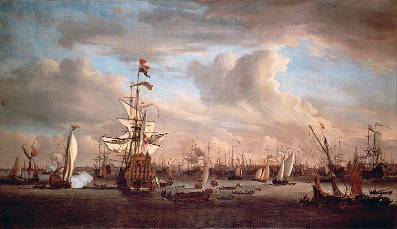 Willem Van de Velde The Younger Gouden Leeuw China oil painting art